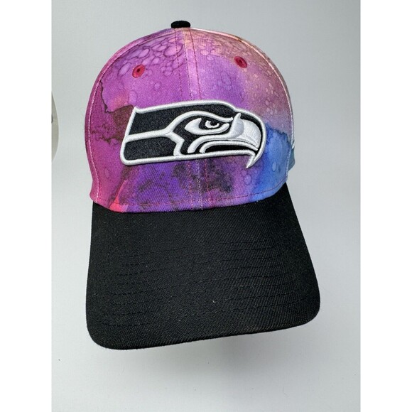 Seattle Seahawks Hat Tie Dye NFL New Era Stretch Football Watercolor L/XL - Picture 1 of 8